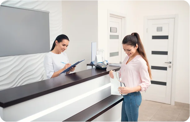 What does a professional reception service include?